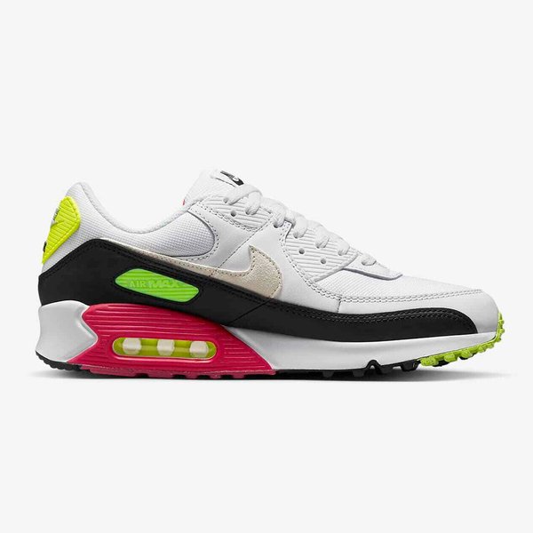 Tênis-Nike-Air-Max-90-White-Black-Volt-Rush-Pink