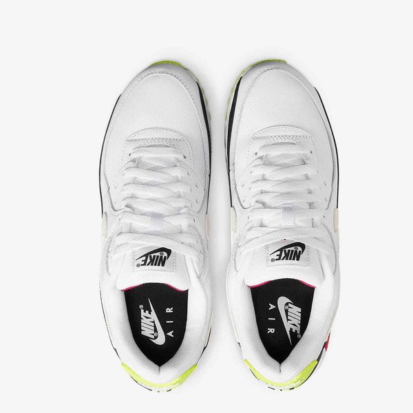 Tênis-Nike-Air-Max-90-White-Black-Volt-Rush-Pink